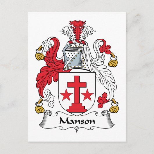 Manson Familienwappen Postkarte (Vorderseite)