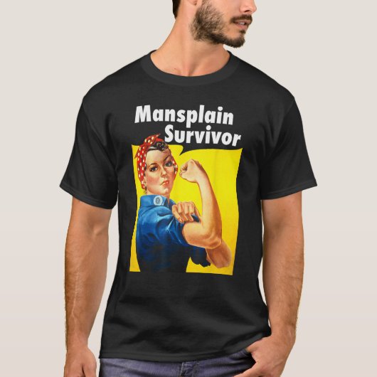 Mansplain Survivor Tshirt Funny Mansplaining (Vorderseite)