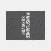 Mansplainer Survivor Funny Simple Design  Fleecedecke (Vorderseite (Horizontal))