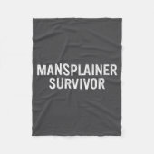 Mansplainer Survivor Funny Simple Design  Fleecedecke (Vorderseite)