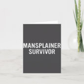 Mansplainer Survivor Funny Simple Design  Karte (Vorderseite)