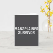 Mansplainer Survivor Funny Simple Design  Karte (Gelbe Blume)