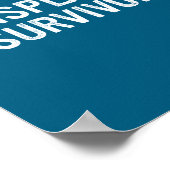 Mansplainer Survivor Funny Simple Design  Poster (Ecke)