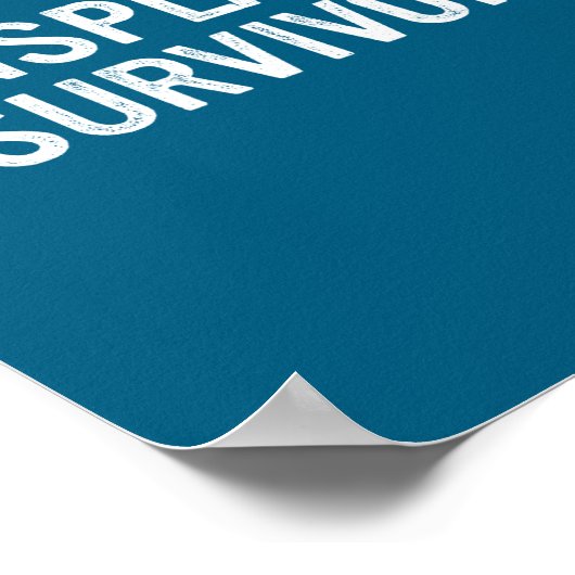 Mansplainer Survivor Funny Simple Design Poster (Ecke)