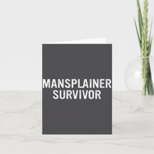 Mansplainer-Überlebender Lustiges Einfaches Design Karte (Vorderseite)