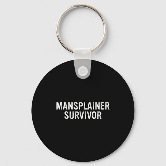 Mansplainer-Überlebender Lustiges Einfaches Design Schlüsselanhänger (Vorderseite)
