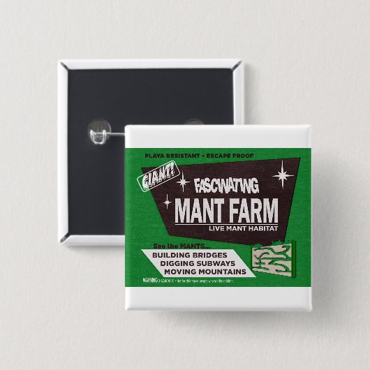 Mant Bauernhof der Knopf Button (Vorne & Hinten)