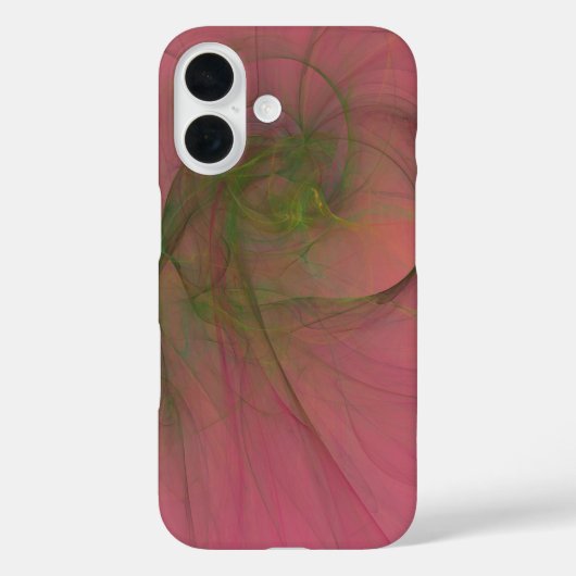 Manta abstrakte grüne und rosa Kunst Case-Mate iPhone Hülle (Rückseite)