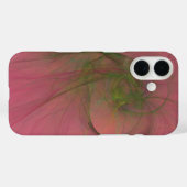 Manta abstrakte grüne und rosa Kunst Case-Mate iPhone Hülle (Rückseite (Horizontal))
