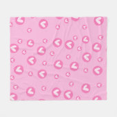 Manta com Padrões Fofos de Corações Rosa Fleecedecke (Vorderseite (Horizontal))