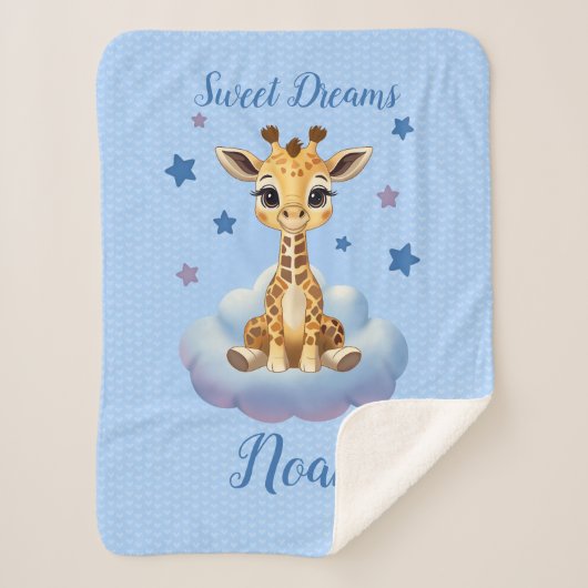 Manta customizable baby giraffe sherpadecke (Vorderseite)