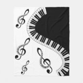 Manta de forro polar con notas musicales fleecedecke (Vorderseite)
