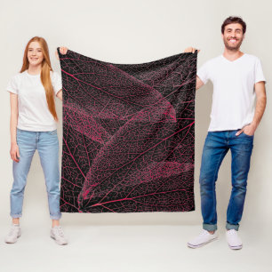 Manta de forro polar hojas de árbol fleecedecke