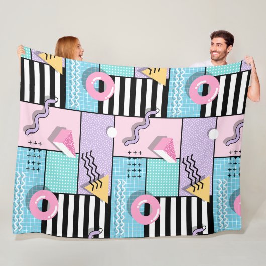 Manta de forro polar Memphis Party Fleecedecke (Beispiel)