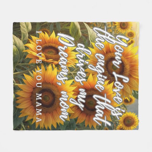 Manta de Girasoles para Mamá Fleecedecke (Vorderseite (Horizontal))