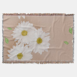 "manta de margaritas veige y marron" decke