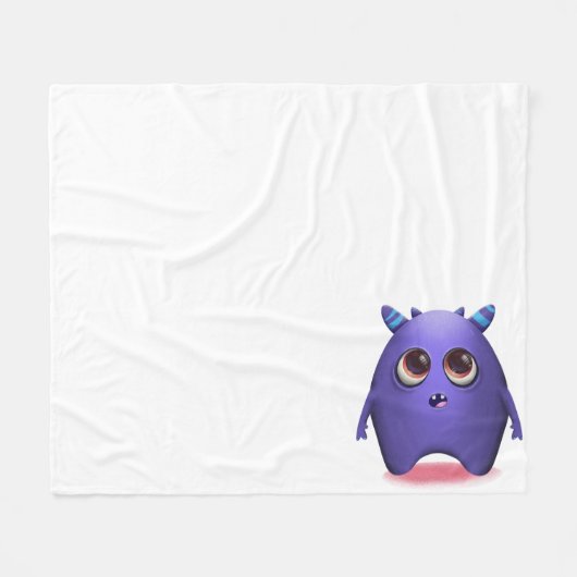 Manta de monstruito sorprendido fleecedecke (Vorderseite (Horizontal))