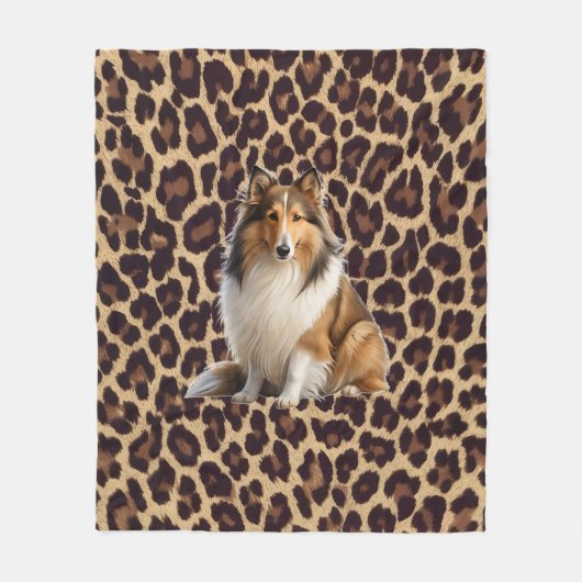 Manta de rough collie de tela polar fleecedecke (Vorderseite)