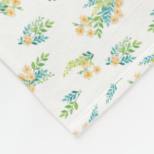 Manta "Flores del Campo"  Fleecedecke (Ecke)