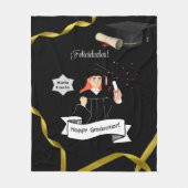 Manta  forro polar graduacion nombre personalizado fleecedecke (Vorderseite)