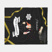 Manta  forro polar graduacion nombre personalizado fleecedecke (Vorderseite (Horizontal))