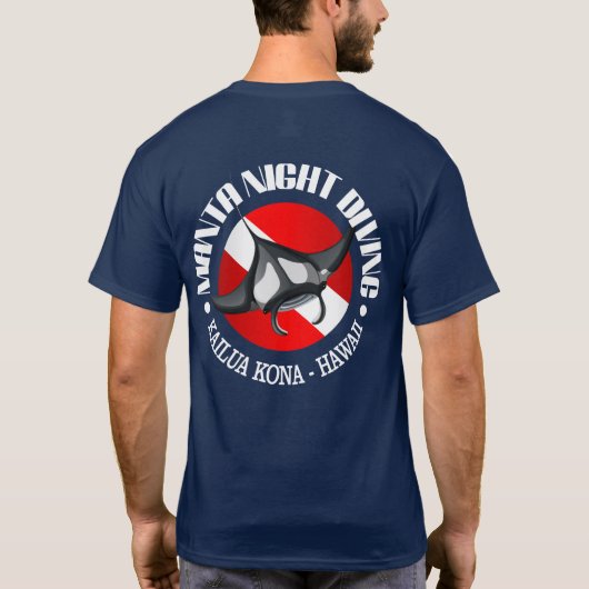 Manta Night Diving (Kailua Kona) T-Shirt (Rückseite)