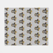 Manta personalizada con foto de perro con sombrero fleecedecke (Vorderseite (Horizontal))