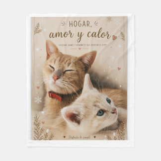Manta Polar de Gatos Tiernos Diseño Acogedor de Fleecedecke