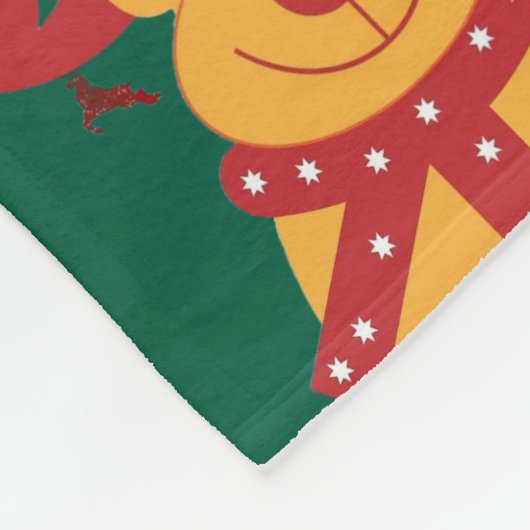 Manta Polar "Reno Nariz Roja" Fleecedecke (Ecke)