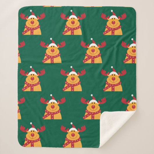 Manta Polar "Reno Nariz Roja" Sherpadecke (Vorderseite)