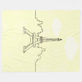 Manta Polar Torre Eiffel  Fleecedecke (Vorderseite (Horizontal))