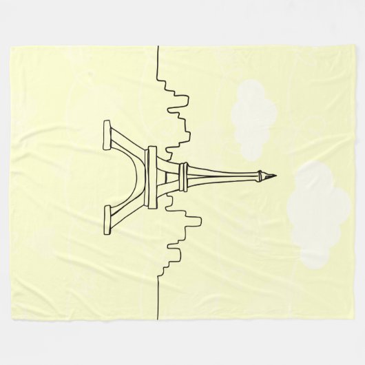 Manta Polar Torre Eiffel  Fleecedecke (Vorderseite (Horizontal))