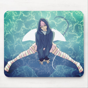 Manta Ray Anime Character Mousepad