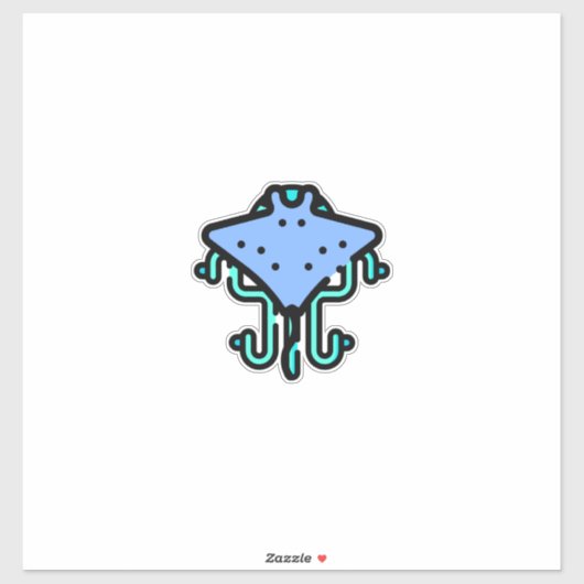 Manta ray aufkleber (Blatt)