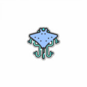 Manta ray aufkleber (Vorderseite)