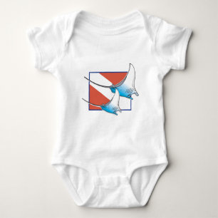 Manta Ray Baby Strampler
