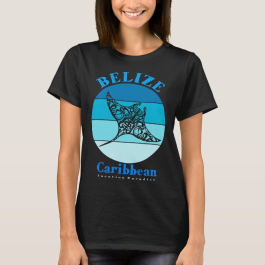 Manta Ray Belize Ocean T-Shirt (Vorderseite)