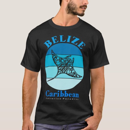 Manta Ray Belize Ocean T-Shirt (Vorderseite)