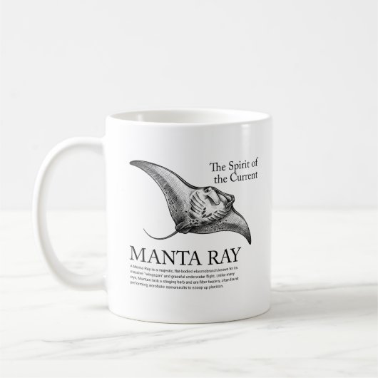 Manta Ray - Der Geist der Strömung Vintage  Kaffeetasse (Links)