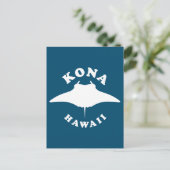 Manta Ray Diving in Kona, Hawaii Postkarte (Stehend Vorderseite)