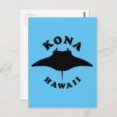 Manta Ray Diving in Kona, Hawaii Postkarte (Vorne/Hinten)