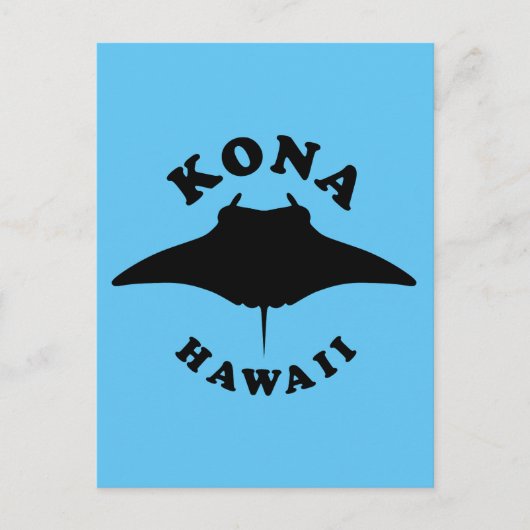 Manta Ray Diving in Kona, Hawaii Postkarte (Vorderseite)