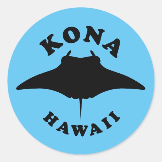 Manta Ray Diving in Kona, Hawaii Runder Aufkleber (Vorderseite)