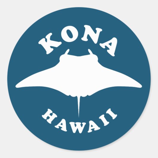 Manta Ray Diving in Kona, Hawaii Runder Aufkleber (Vorderseite)