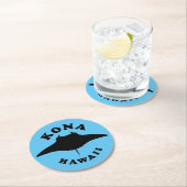 Manta Ray Diving in Kona, Hawaii Runder Pappuntersetzer (Vor Ort)