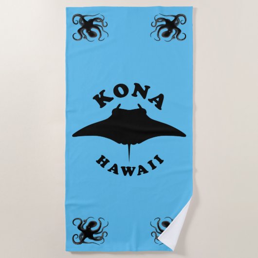 Manta Ray Diving in Kona, Hawaii Strandtuch (Vorderseite)