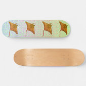 Manta Ray Flames benutzerdefinierter Name Skateboa Skateboard (Horizontal)