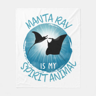 Manta Ray ist mein Geistestier Fleecedecke