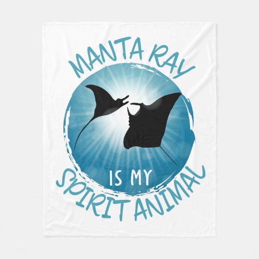 Manta Ray ist mein Geistestier Fleecedecke (Vorderseite)
