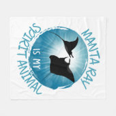 Manta Ray ist mein Geistestier Fleecedecke (Vorderseite (Horizontal))